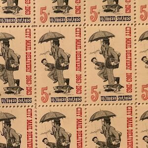 MNH 1963  City Mail Delivery 1863-1963 Sheet of 50 5c Stamps Scott #1238